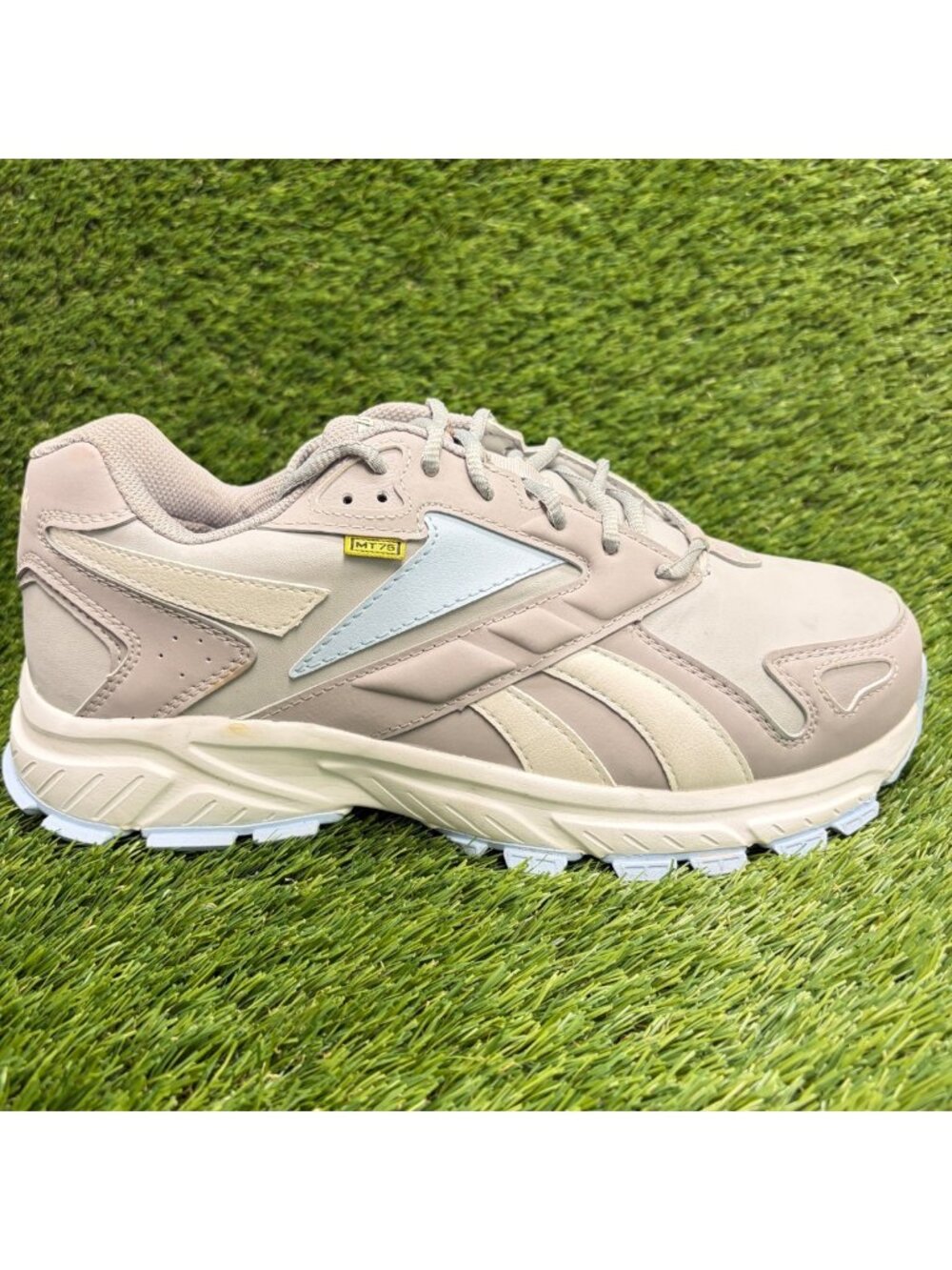 Reebok Hyperium Womens Size 11 Gray Blue Leather Composite Toe Safety Work Shoes